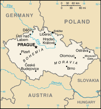 Karte Tschechische Republik