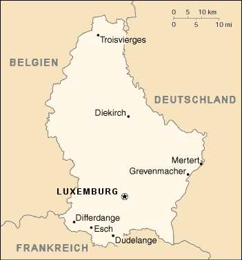 Luxemburg, Karte