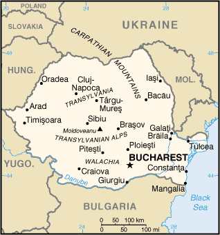 Rumänien-Karte