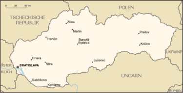 Slowakei - Karte
